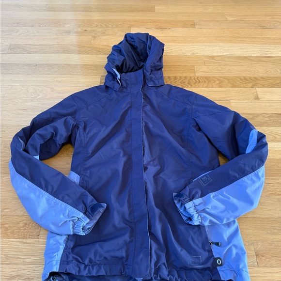 REI Elements Women’s XS Insulated Hooded Jacket - Purple/Blue - Fleece Lined - Picture 10 of 10